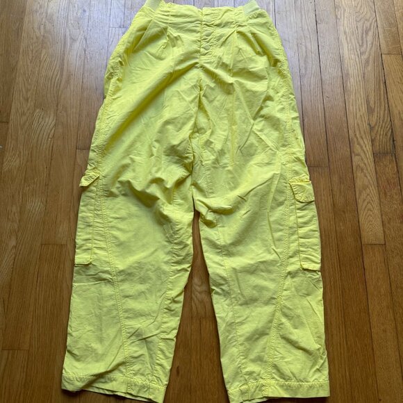 Free People FP Movement Size S Yellow Cotton Blend Mesmerize Me Cargo Pants - Picture 4 of 16